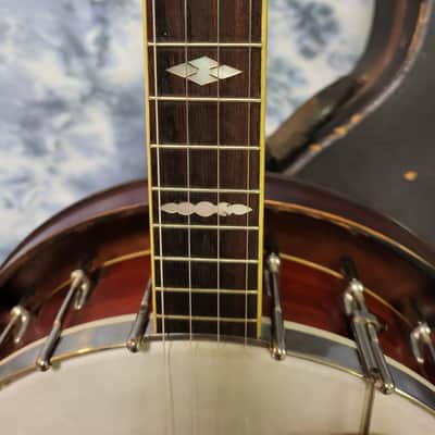 Vintage RARE 1925 Prewar The Gibson TB-2 Tenor Banjo Original Rest Pickguard Hardshell Case image 8