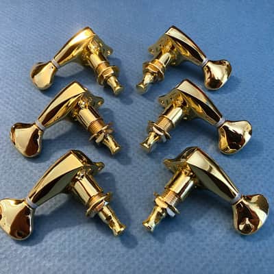 Natasha Guitars 1:18 Gold Tuner Set 3L x 3R • Removed from brand-new Natasha OM7 to replace with 1:21 Gotohs • FREE ship! image 6