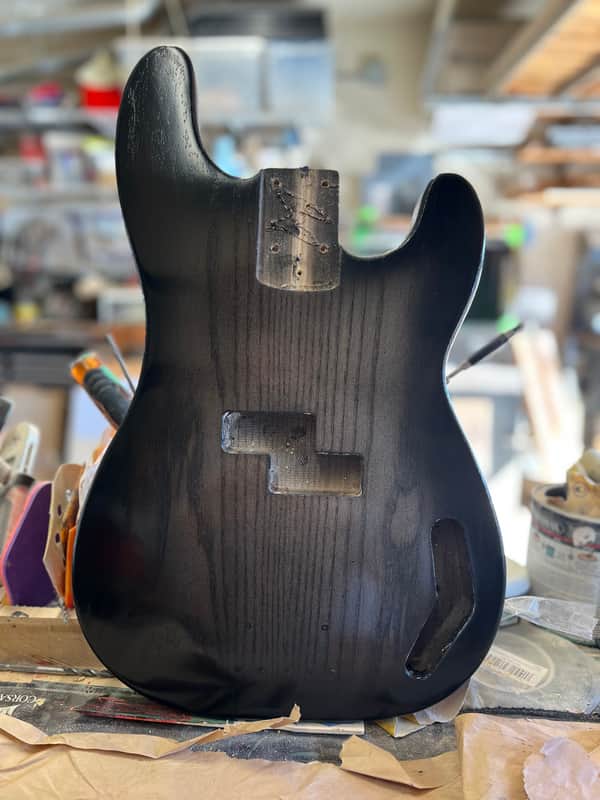 Madlad Instruments Finished Precision Bass PBass Body - Quiet Graveyard (sourced and made with pride in north Texas) - Semi-Gloss Poly Finish image 1