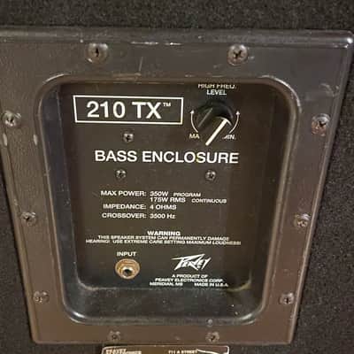 Peavey 210 TX 350-Watt 2x10" Bass Speaker Cabinet w/ Cover! image 2