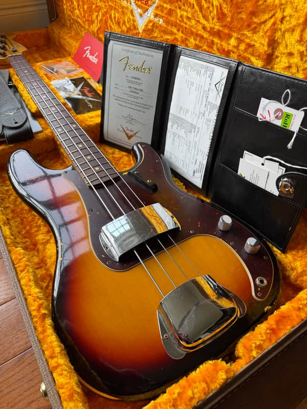 2021 Fender Custom Shop ‘61 Precision Bass Relic - 3 Color Sunburst image 1