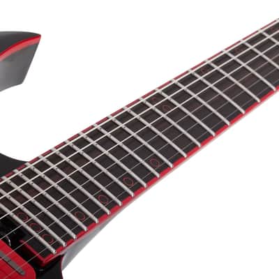 Schecter Sunset-6 Red Dawn Gloss Black image 10