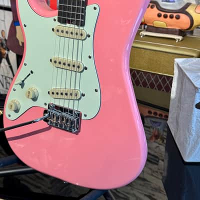 Schecter Nick Johnston Traditional LH SSS Signed by Nick (Lefty/Zurdo) SUPER EXCLUSIVE - Atomic Coral Pink Shell image 15