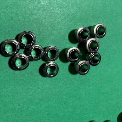 Vintage-Style Guitar Tuner Bushings, Nickel, 7 Sets EXC image 3