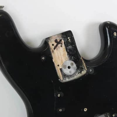 1975 Vintage Fender Jazz Bass 3-Bolt Body ~BLACK~ USA 1970s image 4