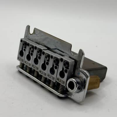 Wilkinson 2 Point Tremolo Bridge W/ WLS130 Locking Steel Saddles 2020’s - Chrome image 2