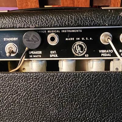 Fender 1966 Vibrolux Reverb Amp All Original Jensens, Transformers, Vintage Tubes - Black Face image 16