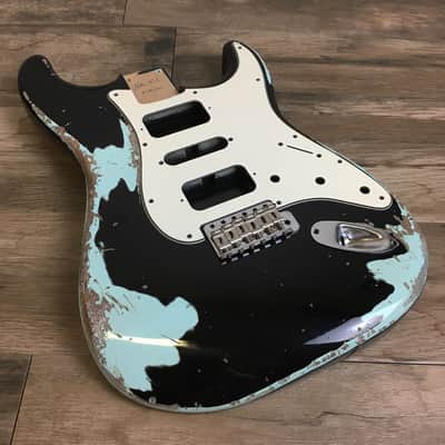 Made to Order - FRANCHIN Mercury guitar body Relic Aged 100% Nitro Lacquer COLOR OVER COLOR (Sunburst/ Black/ White/ Blue/ Green/ Yellow/ Red/ Pink/ Burgundy/ Purple/ Gold/ Silver, etc.) Basswood Poplar Stratocaster-Strat-S-Style Made in Italy image 11