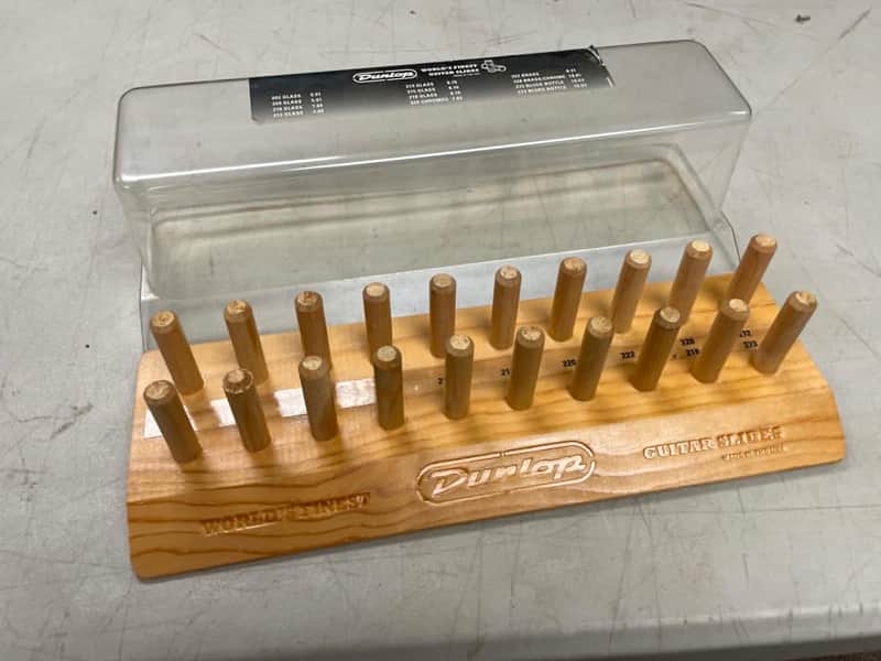 Dunlop wooden slide counter display w/ original cover.. image 1
