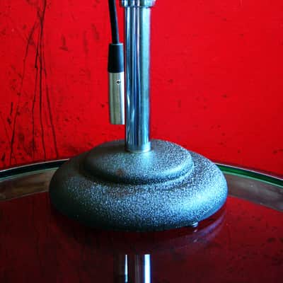 Vintage 1940's RCA 74-B Junior Velocity Ribbon Microphone w period Atlas DS-7 desk stand prop repair display image 19