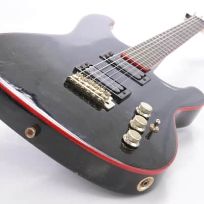 1980's Cort Black & Red Electric Guitar w/ Jackson Style Headstock #43829 image 10