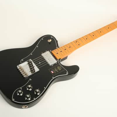 Fender American Vintage II 1977 Telecaster Custom Maple Fingerboard Black VS230633 image 4