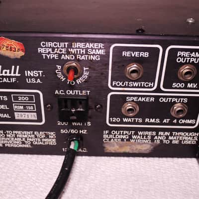 Randall Switchmaster 150 1979 Guitar Amplifier Head RSM-150 200 Watt USA image 9