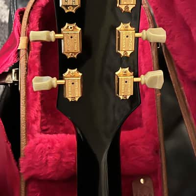1989 Gibson Les Paul Custom 35th Anniversary Black and Gold Triple Pickup! 1989 - Gloss Black and Gold Accents image 5