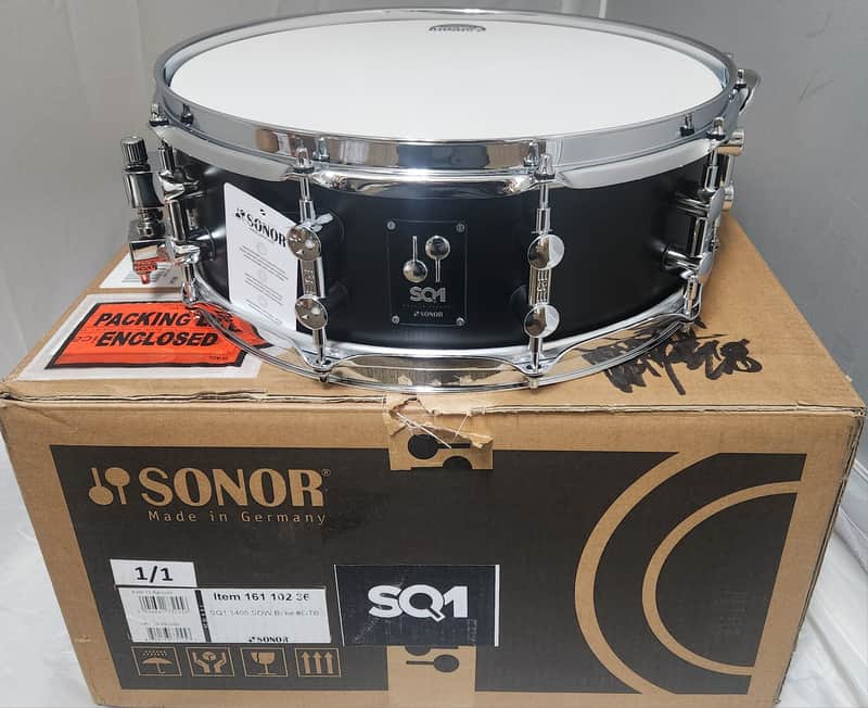 Sonor SQ1 *Discontinued/NEW* 14x5" GT Black Birch Kit Snare Drum | Worldwide Shipping | Authorized Dealer image 1