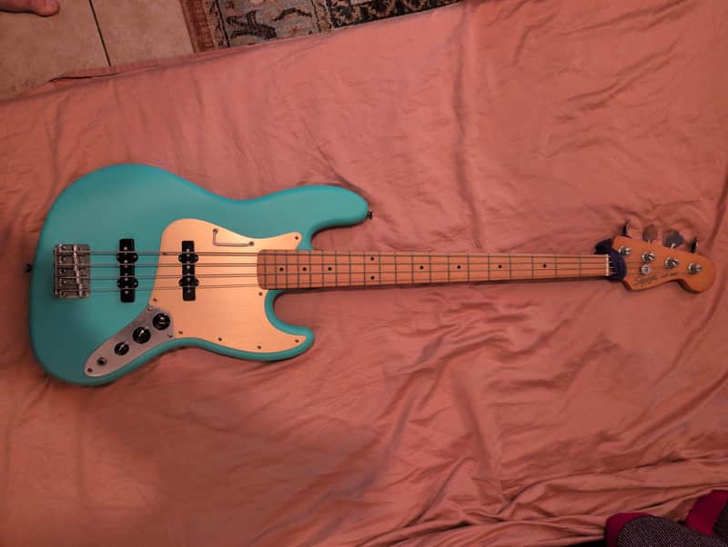 Squier 40th Anniversary Vintage Edition Jazz Bass 2022 - Present - Satin Sea Foam Green image 1