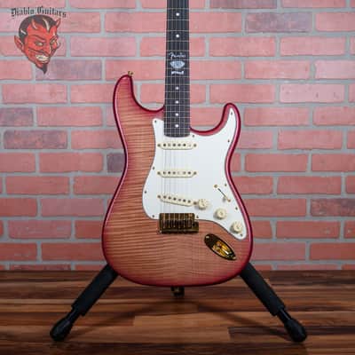 Fender Custom Shop 60th Anniversary Presidential Stratocaster AAA Flame Maple Top Wine Red Stain 2006 w/OHSC image 1