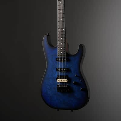 Schecter USA Custom Shop Sunset Custom II Electric Guitar - Ocean Blue Burst Burl, w/ OHSC image 4