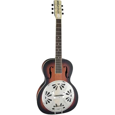 Gretsch Guitars G9220 Bobtail Round-Neck Resonator Guitar, Spider Cone Regular 2-Color Sunburst image 3