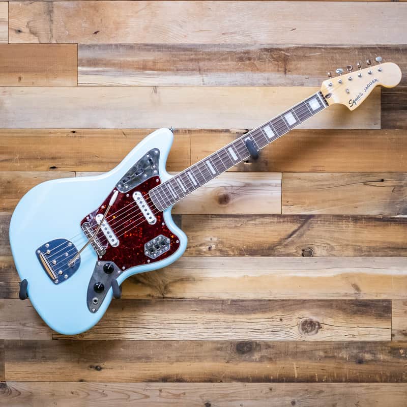Squier FSR Classic Vibe '70s Jaguar Electric Guitar, Daphne Blue U283632 image 1