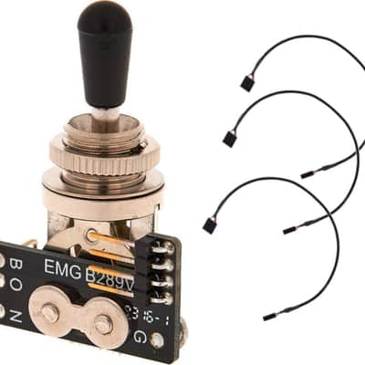EMG 4921.00 3-way Solderless Toggle Switch with Cables, Black