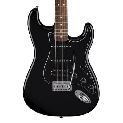 Fender Standard Stratocaster Electric Guitar HSS - Black w/Laurel FB image 1