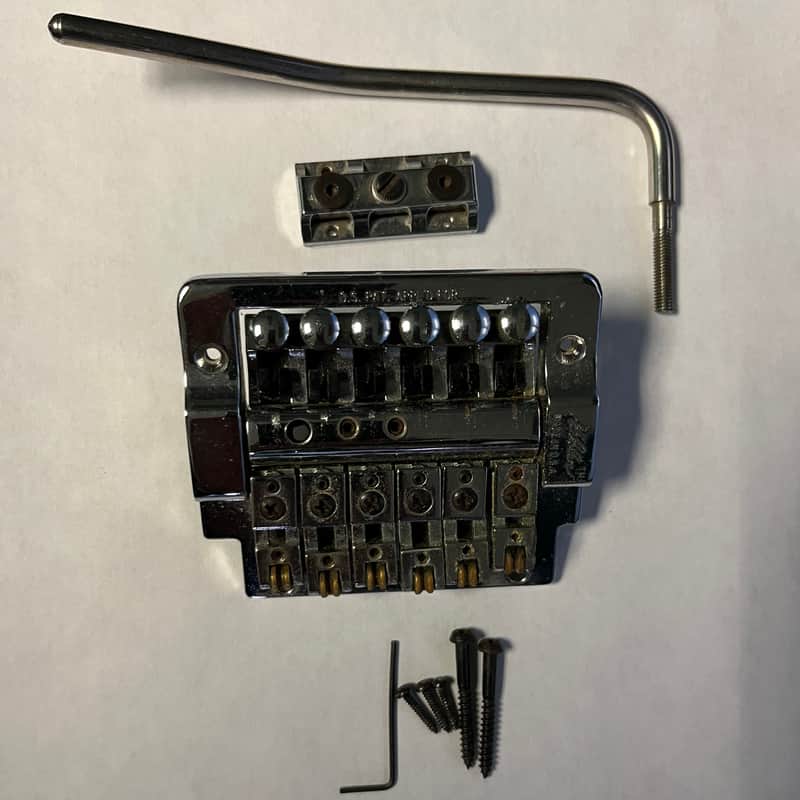 Vintage 1980's ~ Chrome ~ Kahler 2300 Tremolo Trem Bridge, with Arm / Bar, Flush Mount Whammy image 1