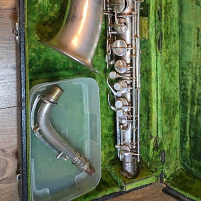 Vintage 1926 Conn "New Wonder" C-Melody Saxophone – Satin Silver image 5