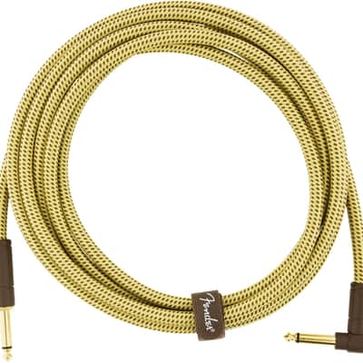 Fender Deluxe Series Instrument Cable 10 Foot Straight/Angle Tweed image 2