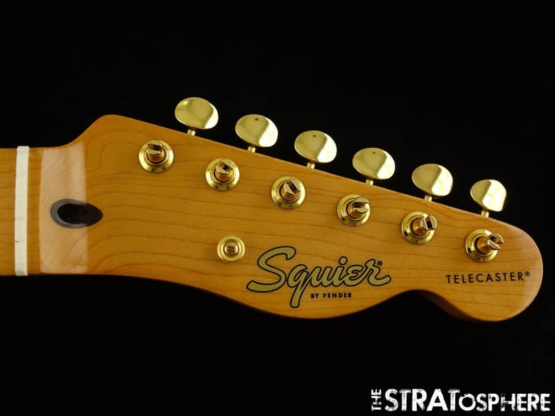 Fender Squier FSR Class Vibe 50s Telecaster NECK w GOLD TUNERS Tele Tinted Maple image 1