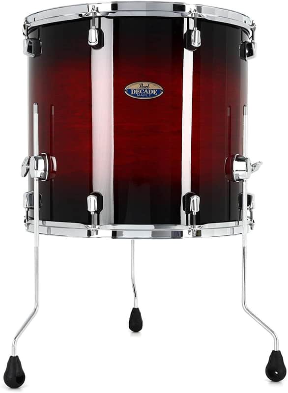 Pearl Decade Maple Floor Tom 18x16 - Deep Red Burst (DMP1816F/C261) image 1