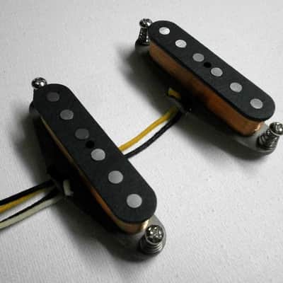 Classic Mustang Guitar Pickup SET A5 Vintage Fits Fender GrayBottom HandWound by Q pickups Duo Sonic image 2