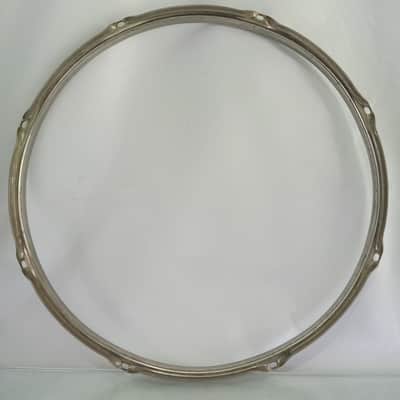 Ludwig 16"BRASS Floor Tom Drum Batter Rim/Hoop 8Lug Triple-Flange Nickel NOB 50s image 7