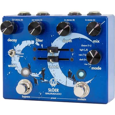 Walrus Audio Sloer Stereo Ambient Reverb Pedal, Blue image 4