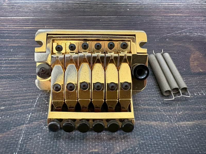 80s YAMAHA Rockin'Magic-Pro Guitar Bridge Gold image 1