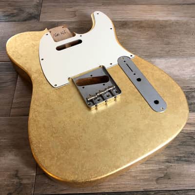 Made to Order - FRANCHIN Mars guitar body Impressionist METALLIC LEAF (Gold/Silver/Copper/Bronze texture) Basswood Poplar Telecaster-Tele-T-Style Made in Italy image 7