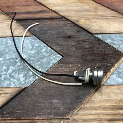 Real Life Relics Nickel Electrosocket Telecaster® Jack Plate Cup with Pure Tone Jack Cloth Wire image 2