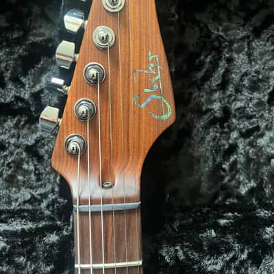 Suhr Standard Waterfall Burl Aqua Blue image 3