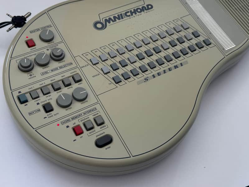Suzuki OM-84 Omnichord System Two 1984 Ivory Harp Synthesizer image 1