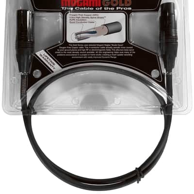 Mogami Gold STUDIO-03 XLR Microphone Cable, XLR-Female to XLR-Male, 3-Pin, Gold Contacts, Straight Connectors, 3 Foot image 3