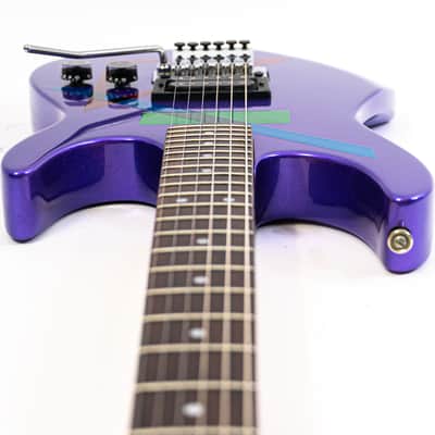 Metallic Purple Partscaster Super Strat Geometric Shapes w/ Kramer Neck, Dean Body, Hamer USA Pickup, Floyd Rose image 12