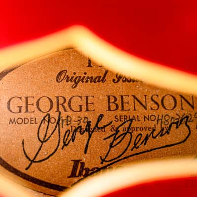 1989 Ibanez George Benson Signature GB30 Trans Red, Near-Mint w/ Case & Tag image 6