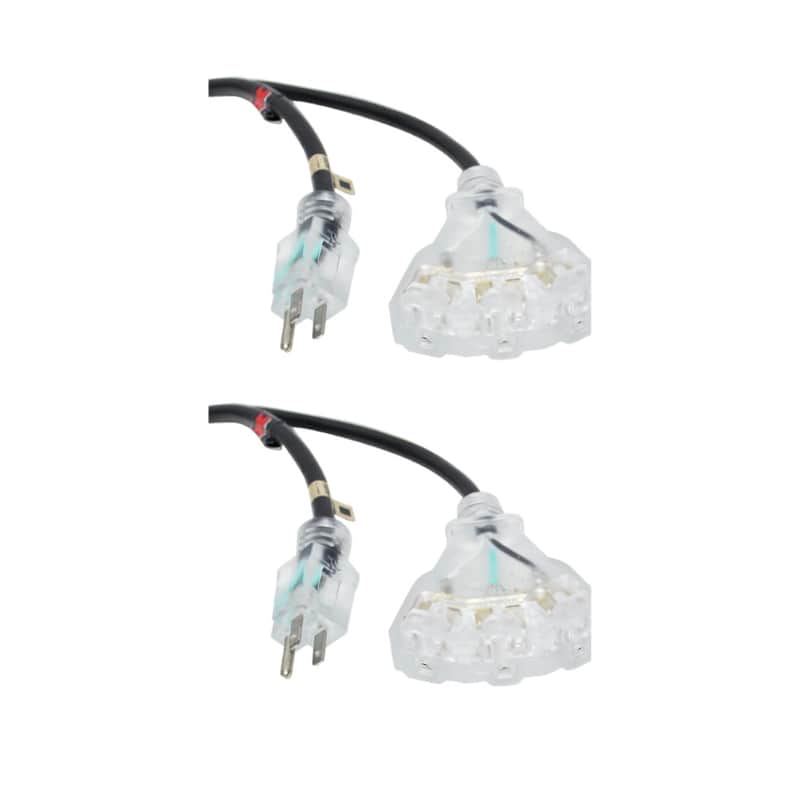 Pair of 2x Pro X XC-P143-10 3-Socket Power Cord image 1