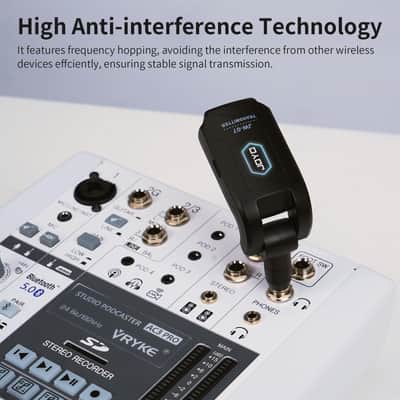 Joyo JW-07 Wireless in Ear Monitor System 2.4G Wireless IEM System with Transmitter Clip on Receiver Automatic Pairing in-Ear Monitoring for Studio,Guitar,DJ,Live Performance image 3
