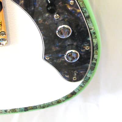 Custom Designed & Crafted - Surf Green Tele Thinline style/African Turquoise Stones - RSG Serial #058 2024 image 11
