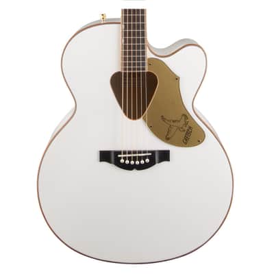 Gretsch G5022CWFE Rancher Falcon Jumbo Cutaway A/E Guitar - White image 1