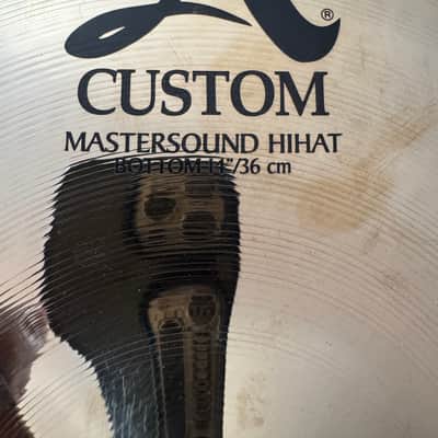 Zildjian 14" A Custom Mastersound Hi-Hat Cymbals (Pair) 1999 - Present - Brilliant image 5