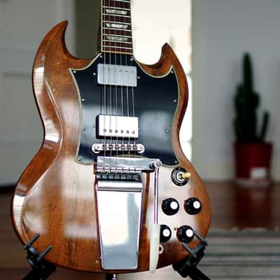 Gibson SG Standard "Large Guard" with Maestro Vibrola 1966 - 1971 - Walnut image 1