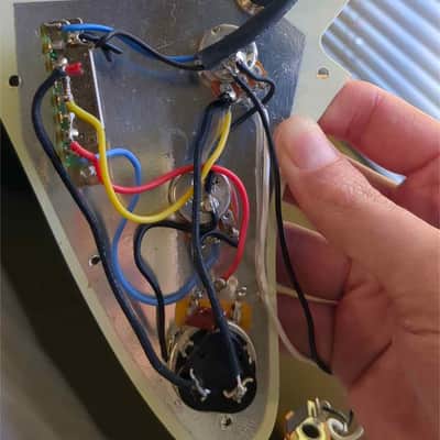SSS Pre-wired loaded Pickguard and Bridge Pickup with Push Pull Gilmore Mod (7 way) image 2