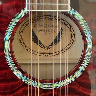 Dean JC-QM-12-TGE / 12-String Jumbo Cutaway / compare with Gretch Guild Alvarez Takamine image 7